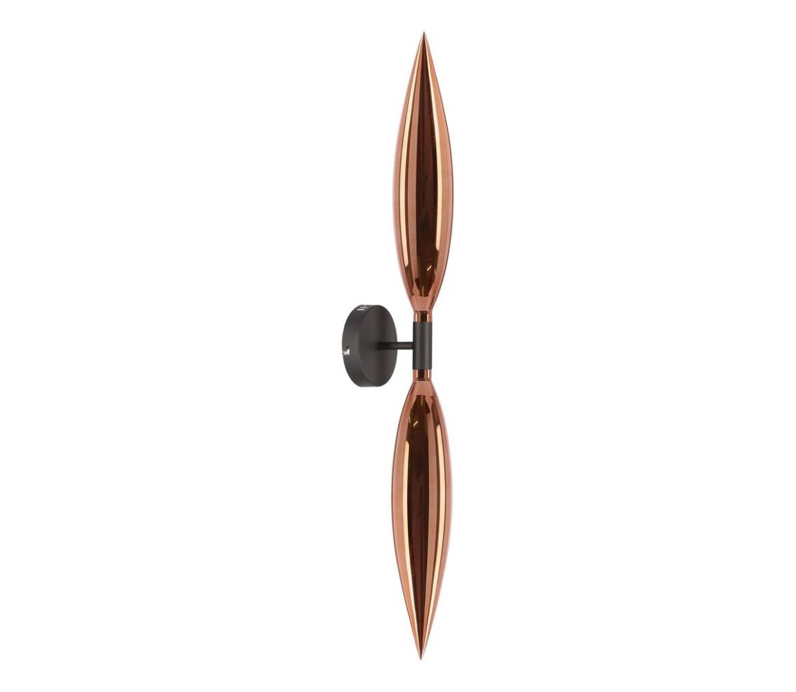 Nástenná lampa NORDIC 2xG9/5W/230V čierna/medená 22-55149