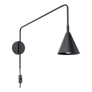Nástenná lampa NOX 1xE14/10W/230V čierna