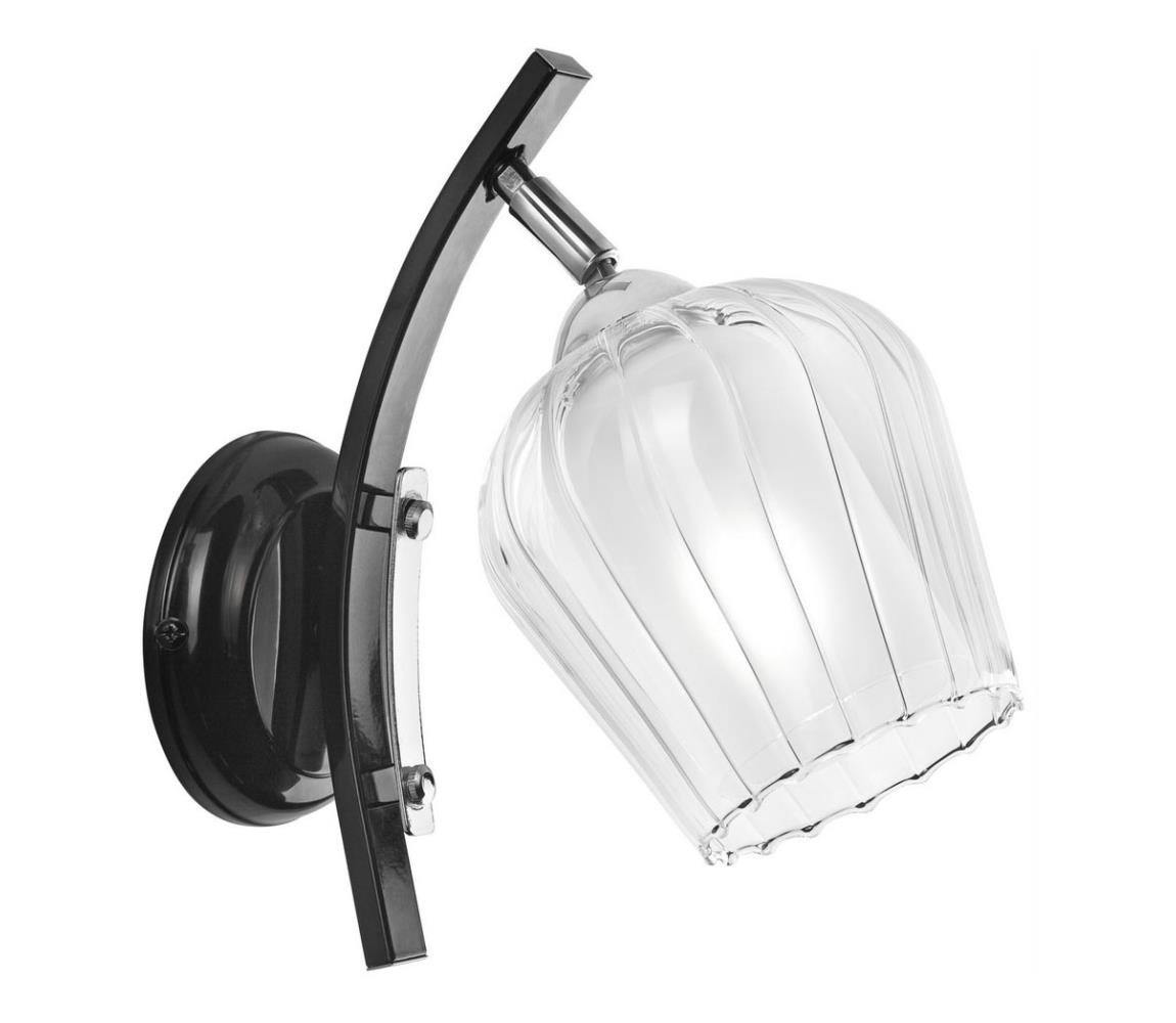 Nástenná lampa PAULA 1xE27/60W/230V čierna