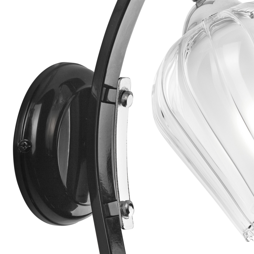 Nástenná lampa PAULA 1xE27/60W/230V čierna
