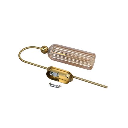 Nástenná lampa PIEGA 1xE14/40W/230V mosadzná/dymová béžová