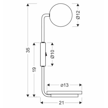 Nástenná lampa PONIO 1xG9/25W/230V čierna/buk