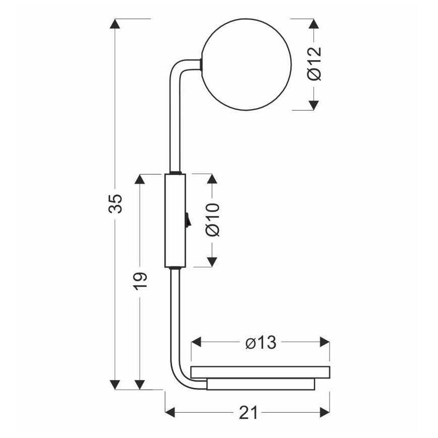 Nástenná lampa PONIO 1xG9/25W/230V čierna/buk