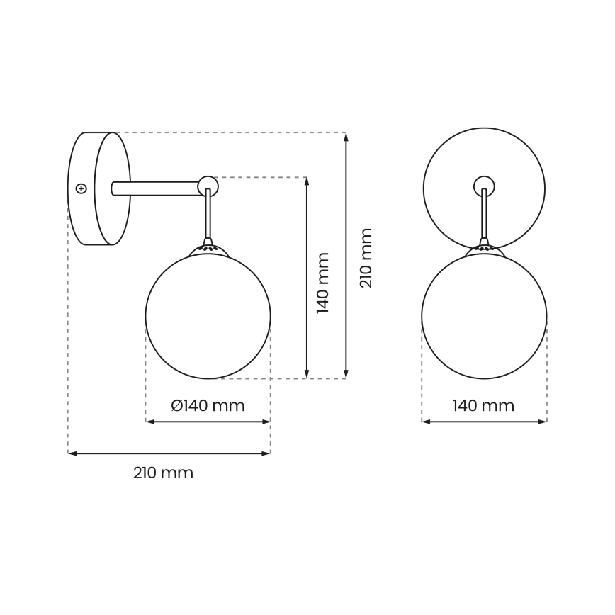 Nástenná lampa REFLEX 1xE14/40W/230V