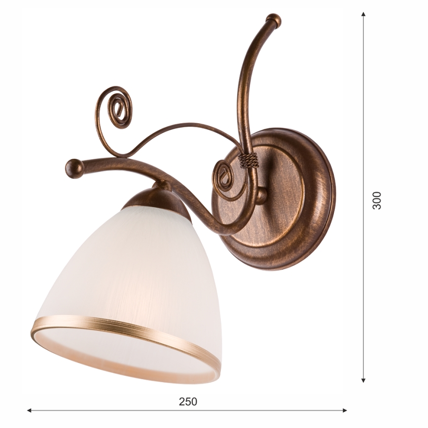 Nástenná lampa RETRO II 1xE27/60W/230V bronz patina