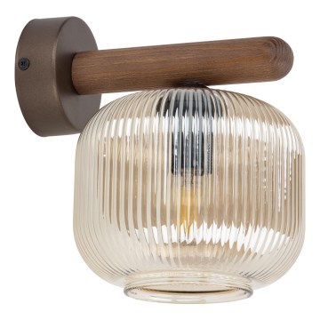 Nástenná lampa SALVIA 1xE14/10W/230V hnedá/dymová hnedá