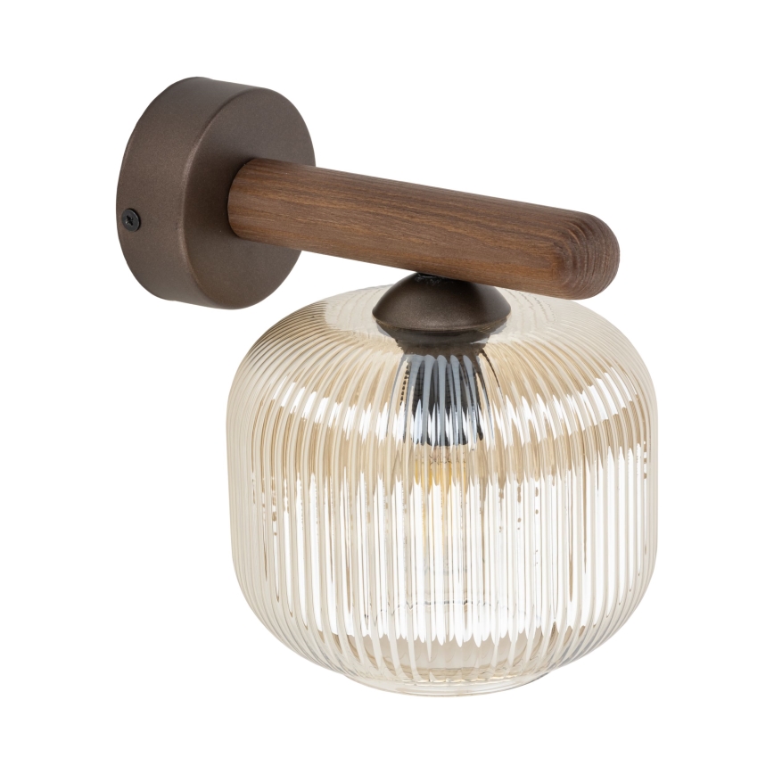 Nástenná lampa SALVIA 1xE14/10W/230V hnedá/dymová hnedá