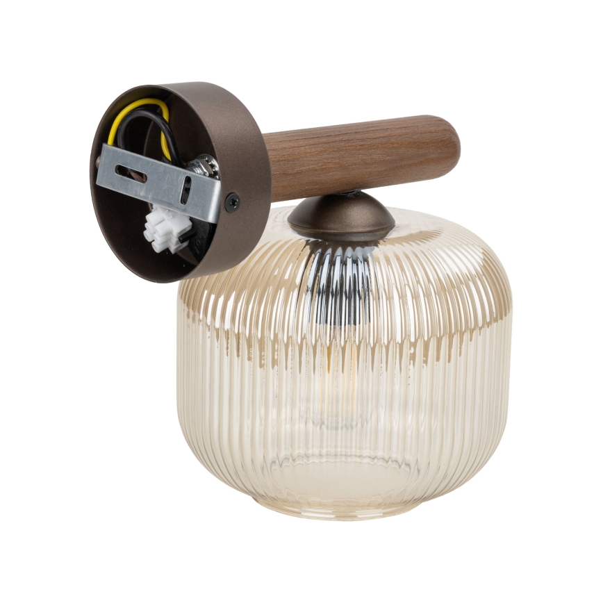 Nástenná lampa SALVIA 1xE14/10W/230V hnedá/dymová hnedá