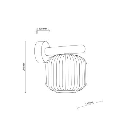 Nástenná lampa SALVIA 1xE14/10W/230V hnedá/dymová hnedá