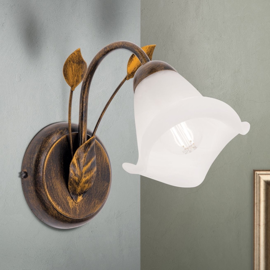 Nástenná lampa SISI 1xE14/40W/230V bronz/patina