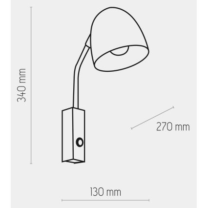 Nástenná lampa SOHO 1xE27/15W/230V biela