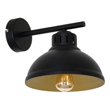 Nástenná lampa SVEN 1xE27/15W/230V čierna/zlatá