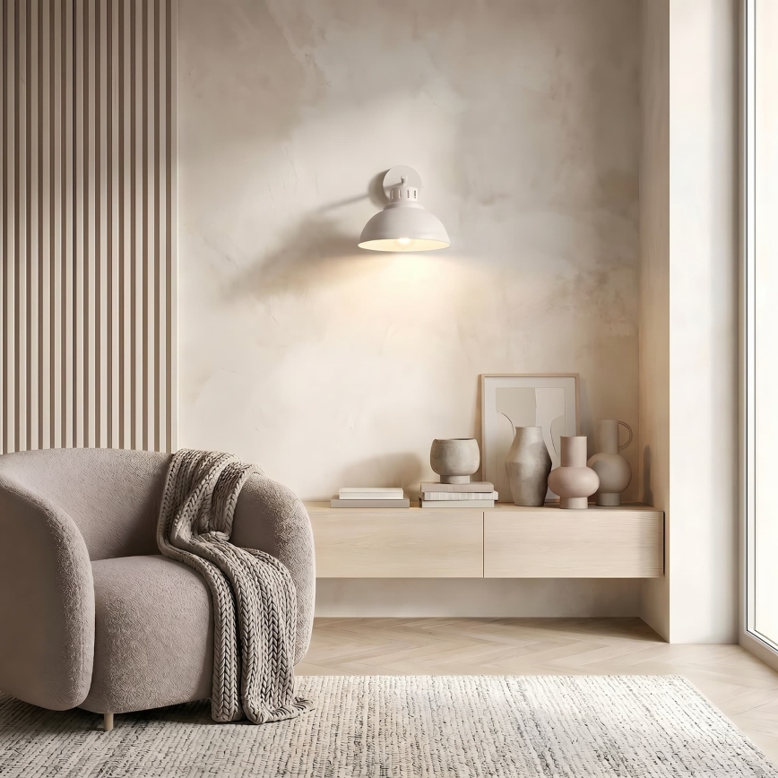 Nástenná lampa SVEN 1xE27/15W/230V krémová