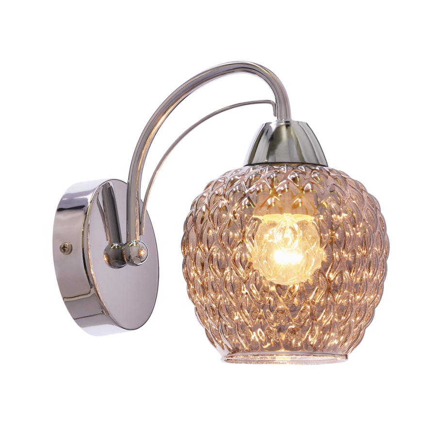 Nástenná lampa TOBIAS 1xE27/40W/230V lesklý chróm