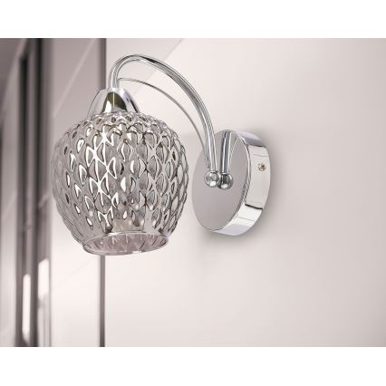 Nástenná lampa TOBIAS 1xE27/40W/230V lesklý chróm