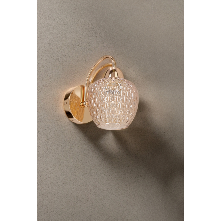 Nástenná lampa TOBIAS 1xE27/40W/230V rose gold