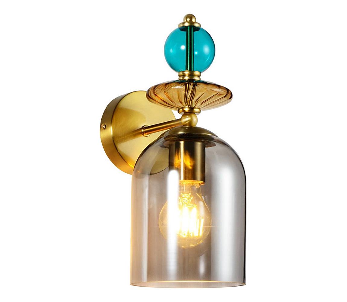 Light Prestige Nástenná lampa TROPEA 1xE27/15W/230V zlatá/modrá/dymová béžová/sivá LP-2004/1W SM