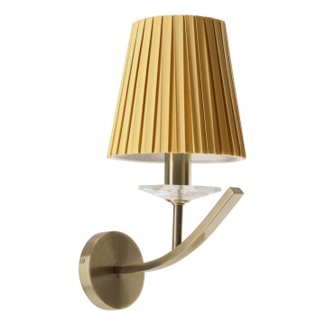 Nástenná lampa VITORIA 1xE14/40W/230V žltá/mosadz