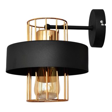 Nástenná lampa VOLTA 1xE27/15W/230V 23 cm čierna/zlatá