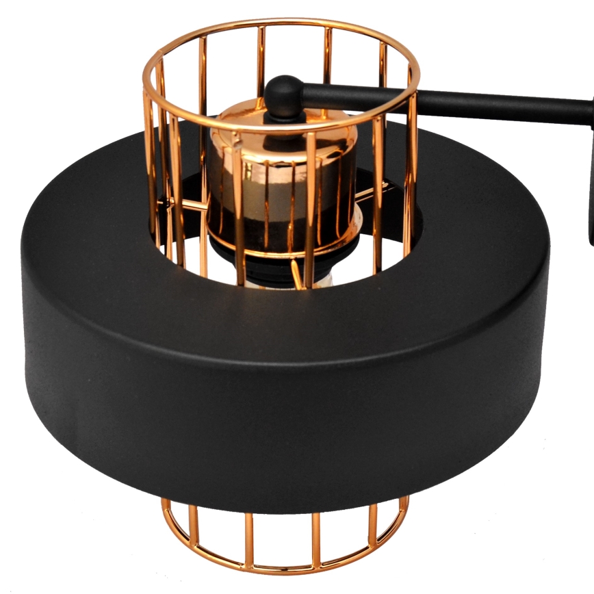 Nástenná lampa VOLTA 1xE27/15W/230V 23 cm čierna/zlatá