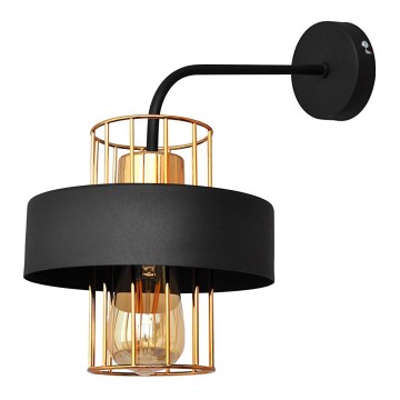 Nástenná lampa VOLTA 1xE27/15W/230V 34 cm čierna/zlatá