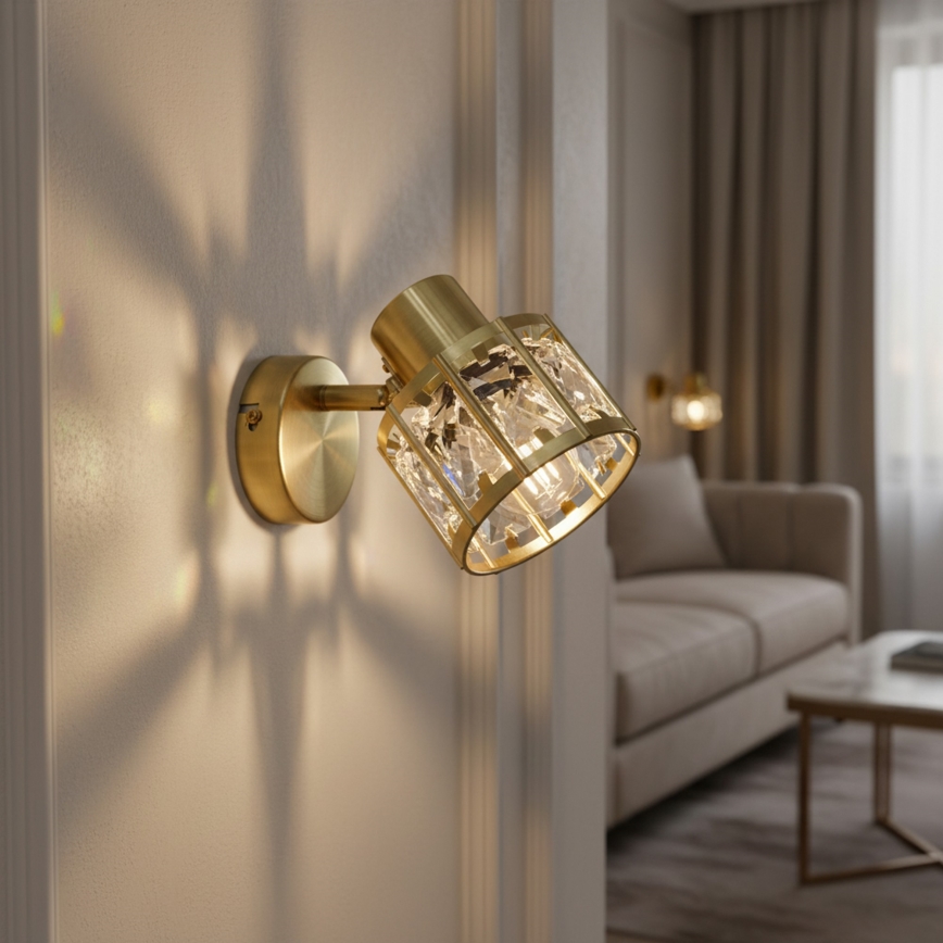 Nástenná lampa ZAHARA 1xE27/10W/230V zlatá