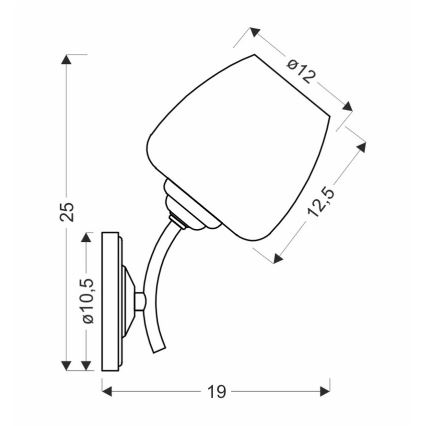 Nástenná lampa ZINA 1xE27/40W/230V