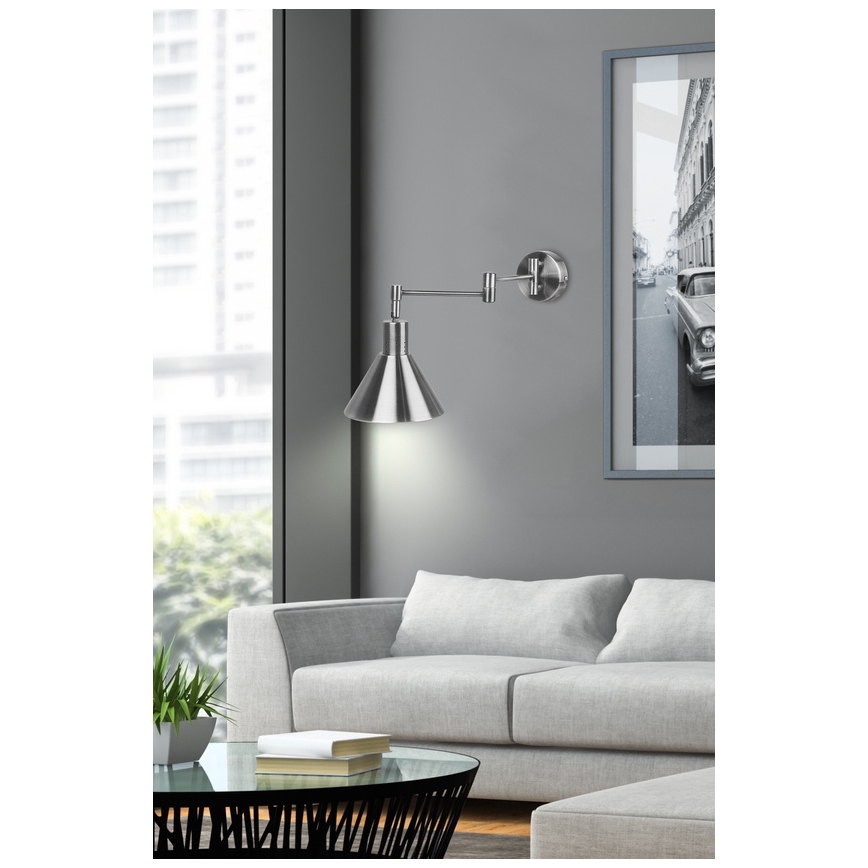 Nástenná lampička COPENHAGEN 1xE14/40W/230V matný chróm