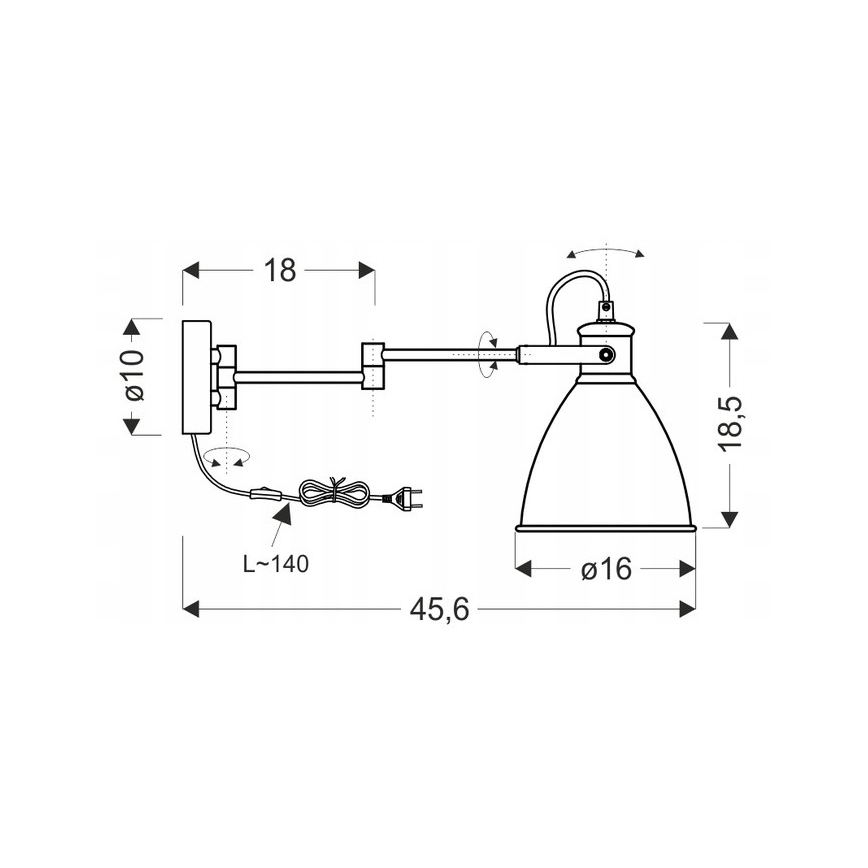 Nástenná lampička ESPERA 1xE27/40W/230V