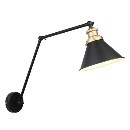 Nástenná lampička FUNDO 1xE27/40W/230V čierna/zlatá