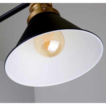 Nástenná lampička FUNDO 1xE27/40W/230V čierna/zlatá