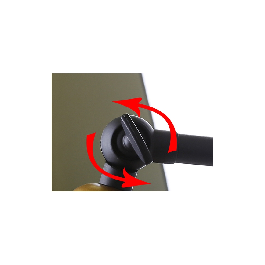 Nástenná lampička FUNDO 1xE27/40W/230V čierna/zlatá
