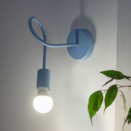 Nástenná lampička OXFORD 1xE27/15W/230V modrá