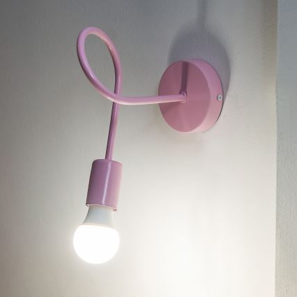 Nástenná lampička OXFORD 1xE27/15W/230V ružová