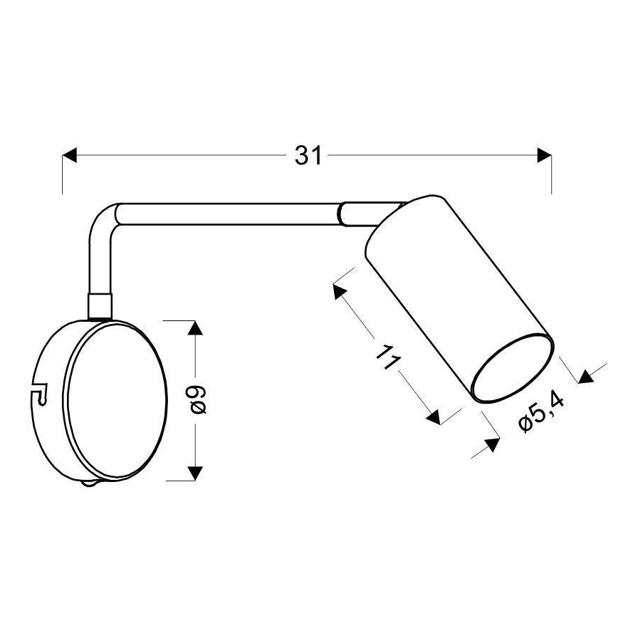 Nástenná lampička TINA 1xGU10/15W/230V biela