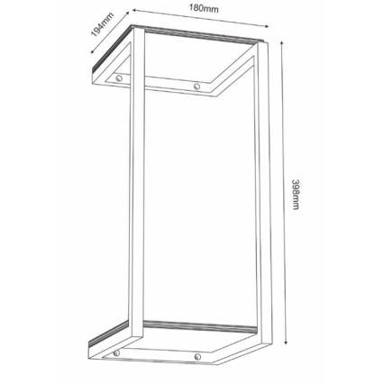 Nástenná polica 40x18 cm