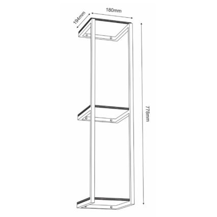 Nástenná polica 77,5x18 cm