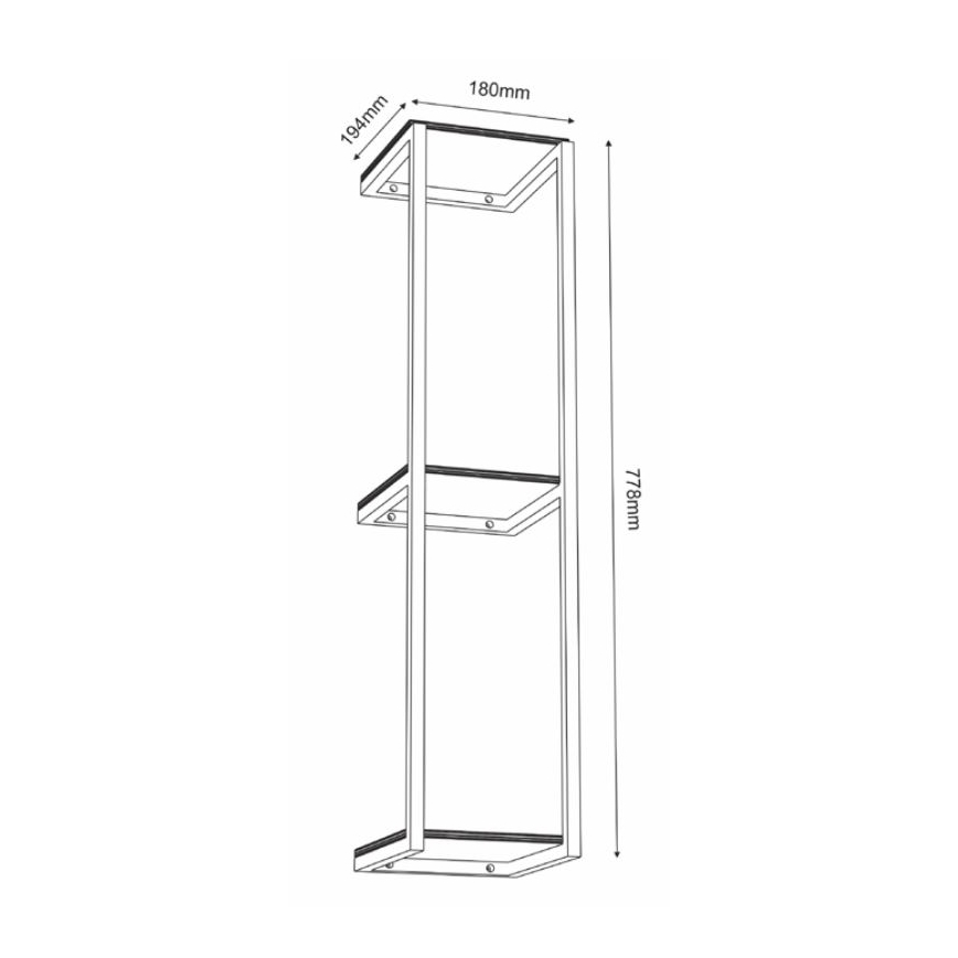 Nástenná polica 77,5x18 cm