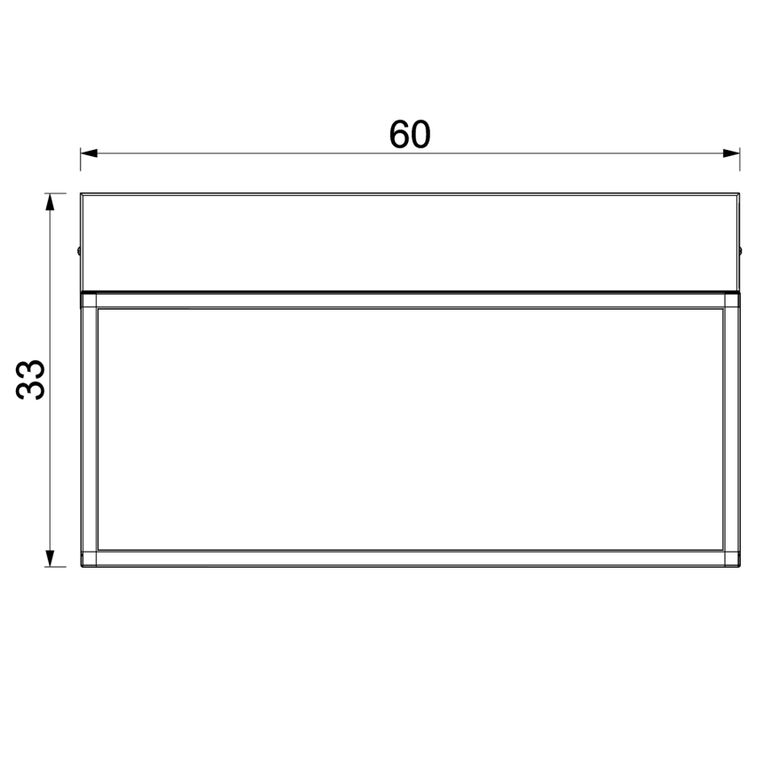 Nástenná polica s LED osvetlením SHELF 33x60 cm čierna