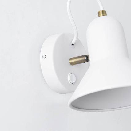 Nástenné bodové svietidlo ASTAMA 1xE27/40W/230V biela/mosadz