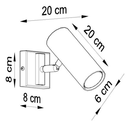 Nástenné bodové svietidlo DIREZIONE 1xGU10/40W/230V biela