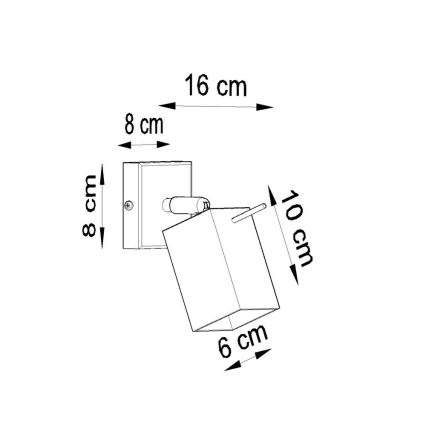 Nástenné bodové svietidlo MERIDA 1xGU10/40W/230V biela