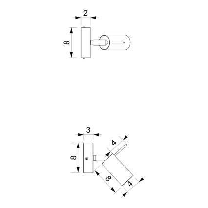 Nástenné bodové svietidlo PRESTON 1xGU10/MR11/40W/230V modrá