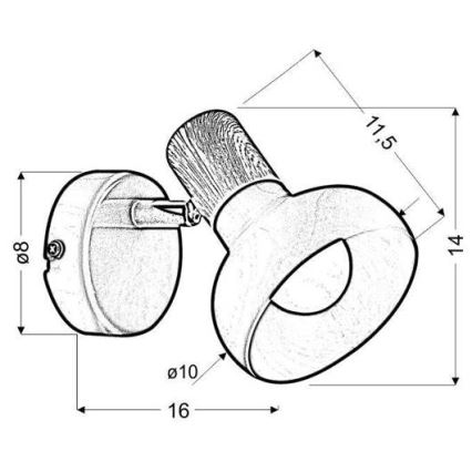 Nástenné bodové svietidlo PUERTO 1xE14/40W/230V