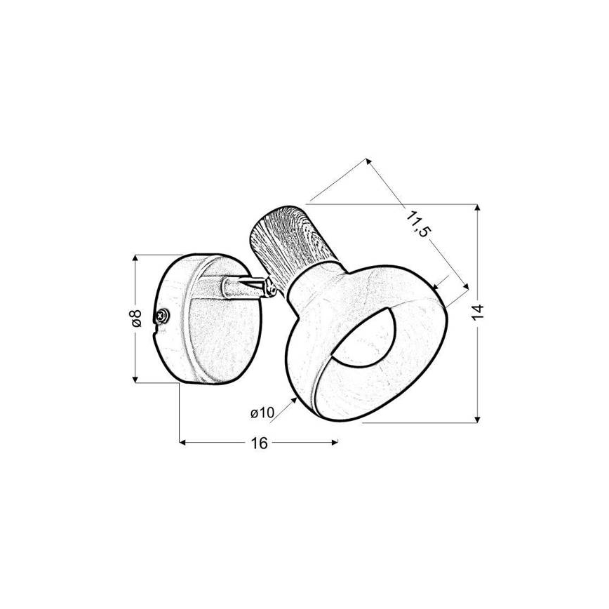 Nástenné bodové svietidlo PUERTO 1xE14/40W/230V