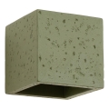 Nástenné bodové svietidlo QUAD 1xG9/8W/230V betón/zelená