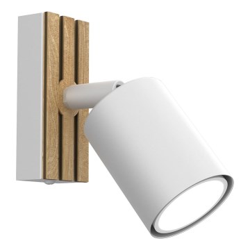 Nástenné bodové svietidlo TERRA 1xGU10/8W/230V biela/dub