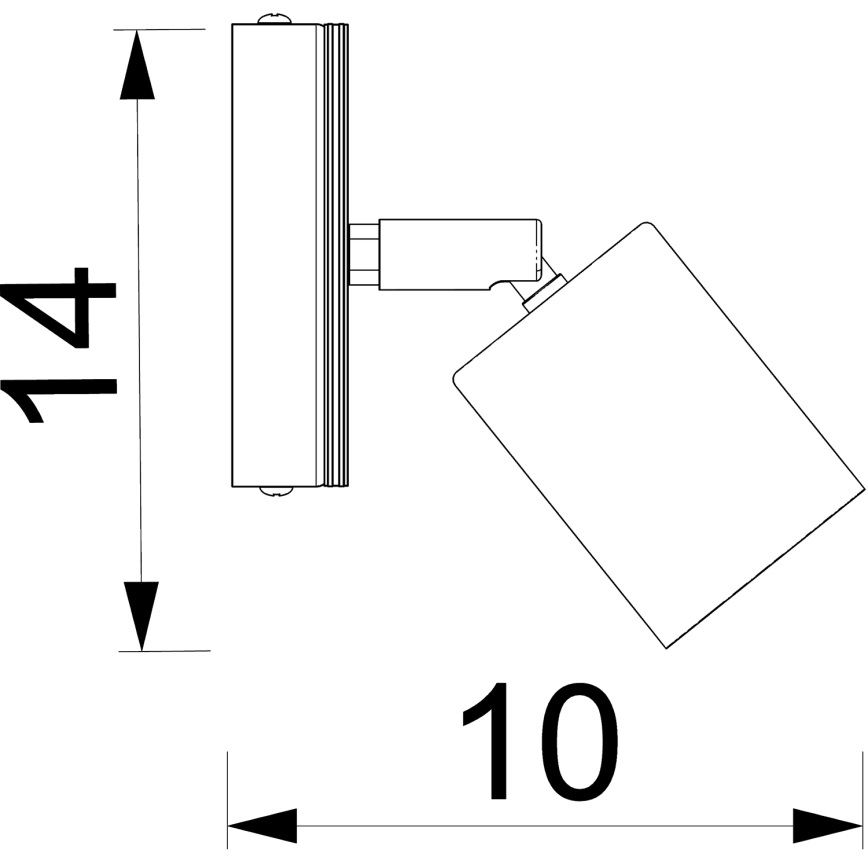 Nástenné bodové svietidlo TULON 1xGU10/8W/230V čierna/dub