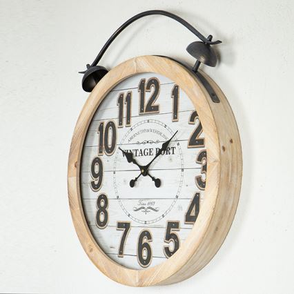 Nástenné hodiny 1xAA pr. 50 cm béžová