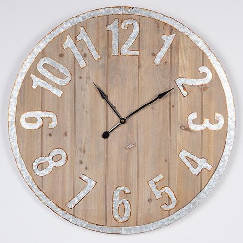 Nástenné hodiny 1xAA pr. 60 cm béžová